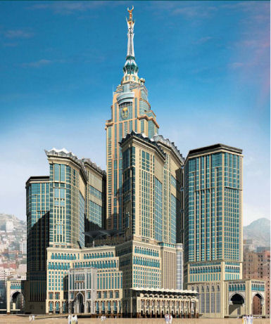 Abraj Al-Bait Tower under construction in Mecca will be the world's largest building 